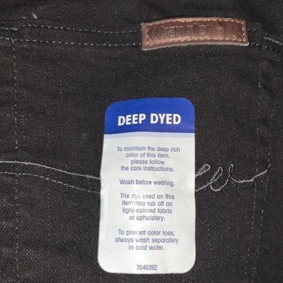 Wrangler Womens Black Straight-Leg Jeans Size 12M Stretch Cotton Blend Denim - Picture 7 of 12